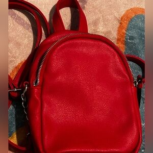 Red mini backpack